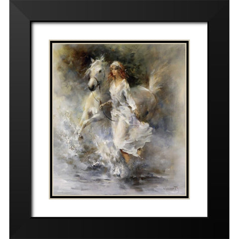 Cool breeze Black Modern Wood Framed Art Print with Double Matting by Haenraets, Willem