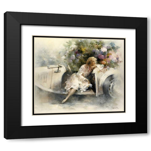 Day dreaming Black Modern Wood Framed Art Print with Double Matting by Haenraets, Willem