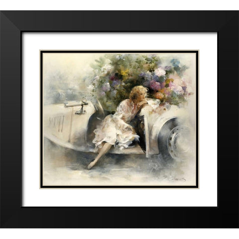 Day dreaming Black Modern Wood Framed Art Print with Double Matting by Haenraets, Willem