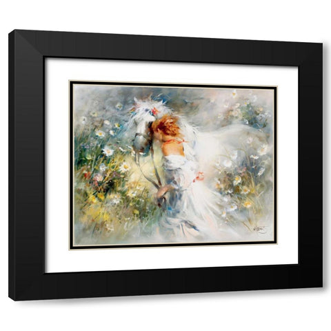 White dream Black Modern Wood Framed Art Print with Double Matting by Haenraets, Willem