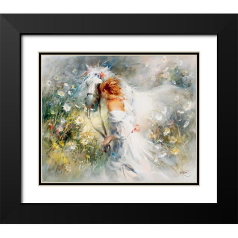 White dream Black Modern Wood Framed Art Print with Double Matting by Haenraets, Willem