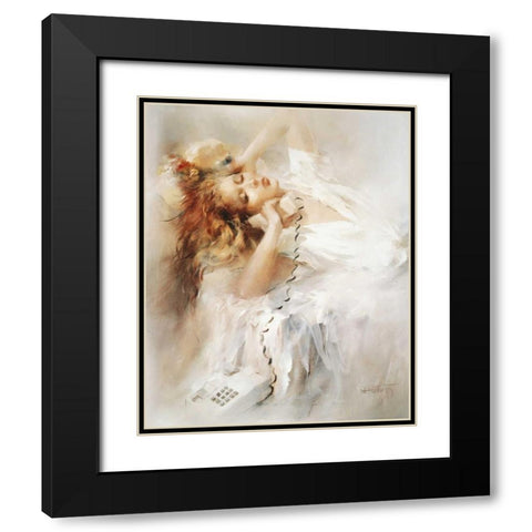 Hopeful Black Modern Wood Framed Art Print with Double Matting by Haenraets, Willem