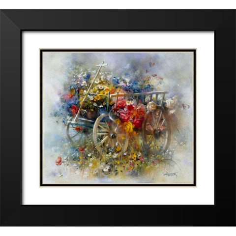 Flower barrow Black Modern Wood Framed Art Print with Double Matting by Haenraets, Willem