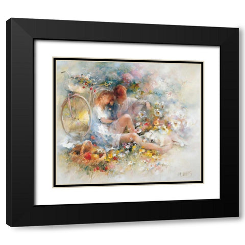 Trip in spring Black Modern Wood Framed Art Print with Double Matting by Haenraets, Willem