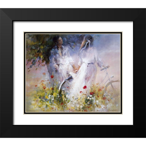 Just the two of us Black Modern Wood Framed Art Print with Double Matting by Haenraets, Willem