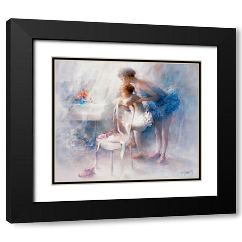 Ballet Black Modern Wood Framed Art Print with Double Matting by Haenraets, Willem