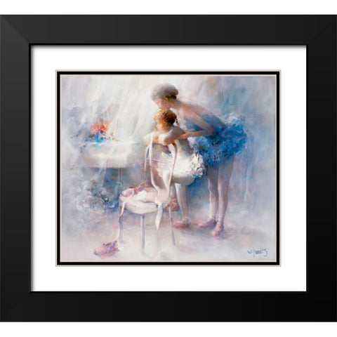 Ballet Black Modern Wood Framed Art Print with Double Matting by Haenraets, Willem