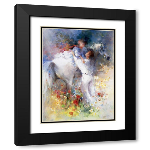Embraceable you Black Modern Wood Framed Art Print with Double Matting by Haenraets, Willem