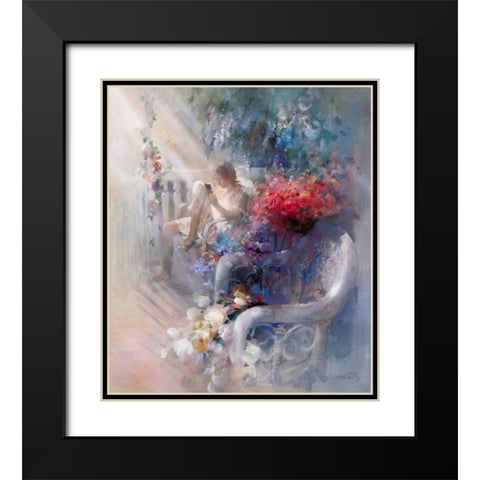 Morning silence Black Modern Wood Framed Art Print with Double Matting by Haenraets, Willem