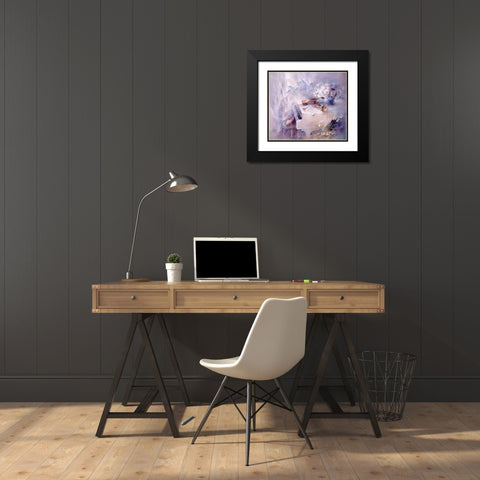 Like a song Black Modern Wood Framed Art Print with Double Matting by Haenraets, Willem