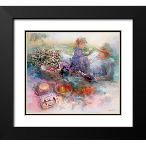Golden moment Black Modern Wood Framed Art Print with Double Matting by Haenraets, Willem