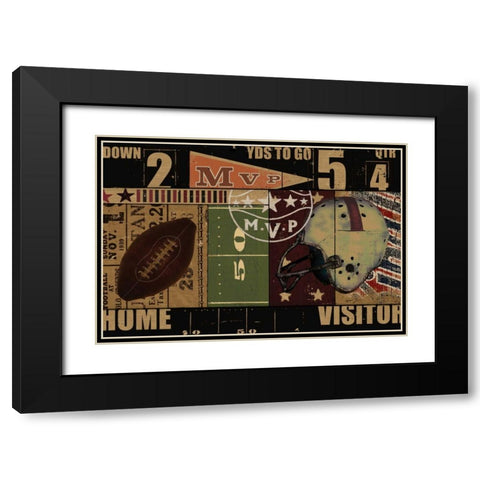 VINTAGE STADIUM Black Modern Wood Framed Art Print with Double Matting by Yang, Eric