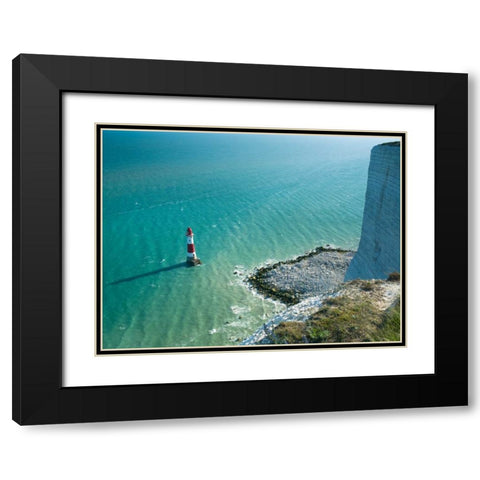 Beachy Head lighthouse Black Modern Wood Framed Art Print with Double Matting by Frank, Assaf