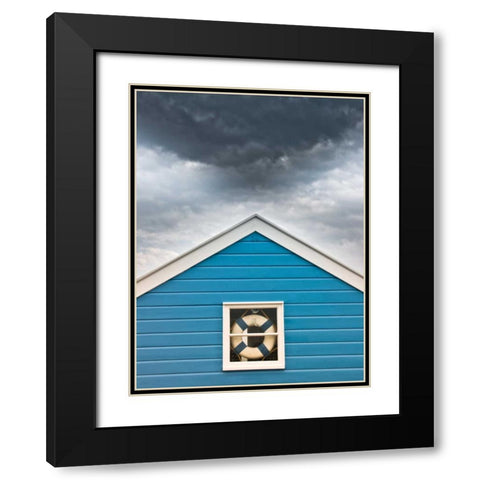 Beach huts at sunset Black Modern Wood Framed Art Print with Double Matting by Frank, Assaf