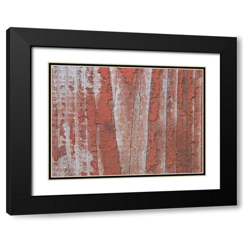 Paint on old door surface Black Modern Wood Framed Art Print with Double Matting by Frank, Assaf
