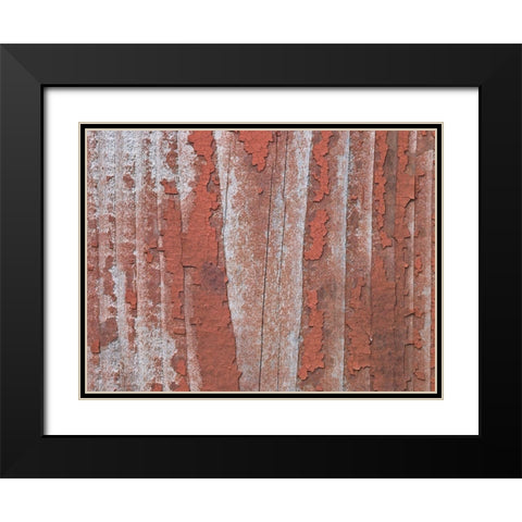 Paint on old door surface Black Modern Wood Framed Art Print with Double Matting by Frank, Assaf