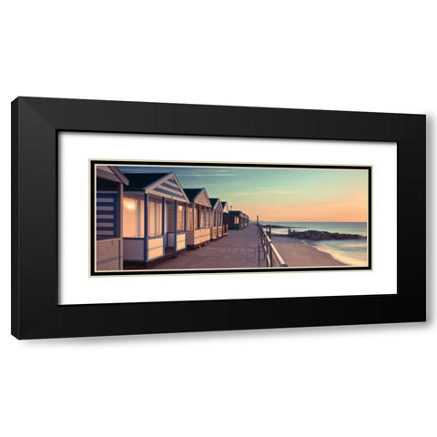 Tranquil beach Black Modern Wood Framed Art Print with Double Matting by Frank, Assaf
