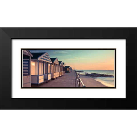Tranquil beach Black Modern Wood Framed Art Print with Double Matting by Frank, Assaf