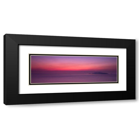 Sunset over the sea Black Modern Wood Framed Art Print with Double Matting by Frank, Assaf