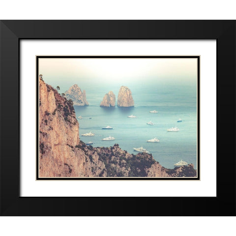 Faraglioni Cliffs-Capri,Italy Black Modern Wood Framed Art Print with Double Matting by Frank, Assaf