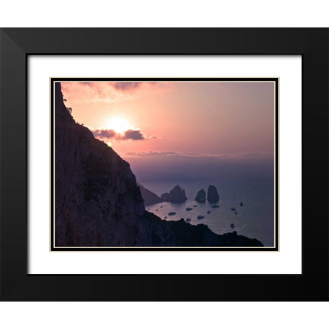 Tranquil beach Black Modern Wood Framed Art Print with Double Matting by Frank, Assaf