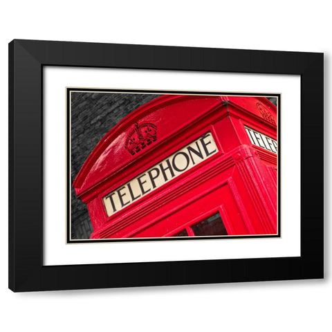 Telephone box close-up Black Modern Wood Framed Art Print with Double Matting by Frank, Assaf