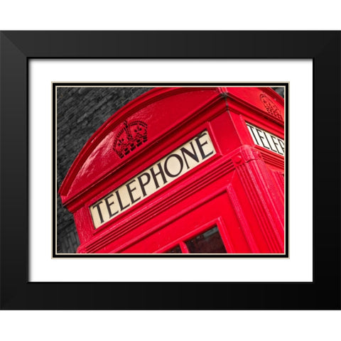 Telephone box close-up Black Modern Wood Framed Art Print with Double Matting by Frank, Assaf