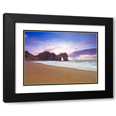 Tranquil beach Black Modern Wood Framed Art Print with Double Matting by Frank, Assaf