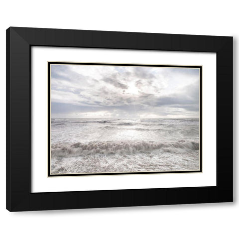 Rough and stormy sea Black Modern Wood Framed Art Print with Double Matting by Frank, Assaf