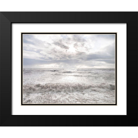 Rough and stormy sea Black Modern Wood Framed Art Print with Double Matting by Frank, Assaf