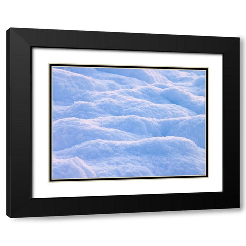 Snow Black Modern Wood Framed Art Print with Double Matting by Frank, Assaf