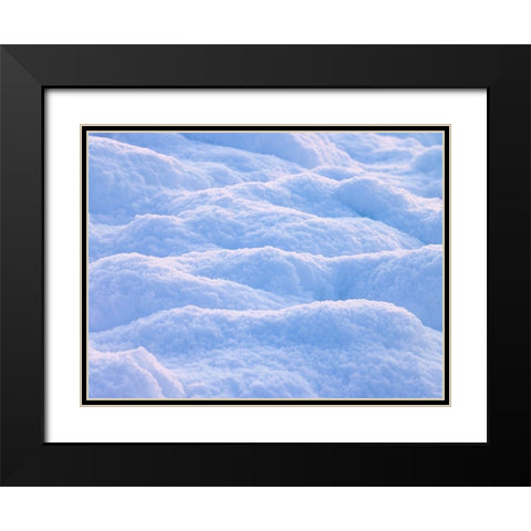 Snow Black Modern Wood Framed Art Print with Double Matting by Frank, Assaf