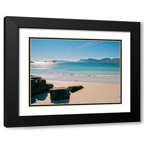 Beautiful beach, Lofoten, Norway Black Modern Wood Framed Art Print with Double Matting by Frank, Assaf
