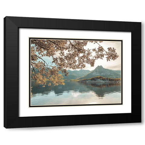 Norwegian fjord, Lofoten, Norway Black Modern Wood Framed Art Print with Double Matting by Frank, Assaf