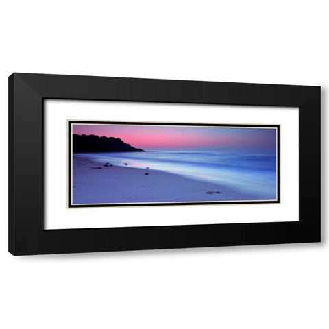 Beach sunset Black Modern Wood Framed Art Print with Double Matting by Frank, Assaf