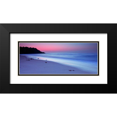 Beach sunset Black Modern Wood Framed Art Print with Double Matting by Frank, Assaf