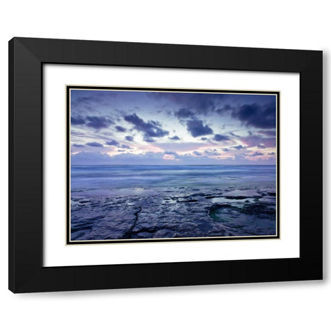 Horizon over water Black Modern Wood Framed Art Print with Double Matting by Frank, Assaf