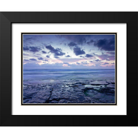 Horizon over water Black Modern Wood Framed Art Print with Double Matting by Frank, Assaf