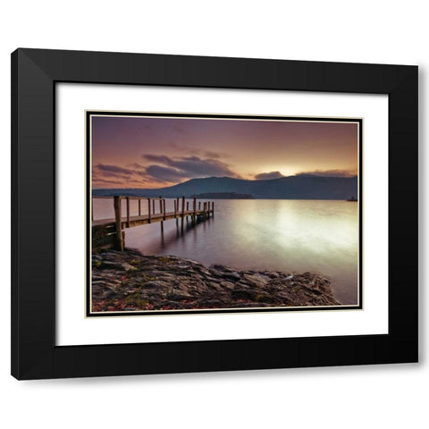 Tranquil beach Black Modern Wood Framed Art Print with Double Matting by Frank, Assaf