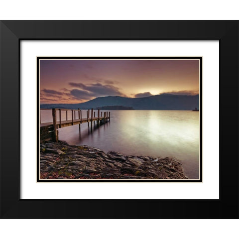 Tranquil beach Black Modern Wood Framed Art Print with Double Matting by Frank, Assaf