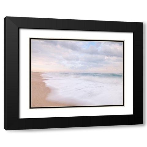 Beach Black Modern Wood Framed Art Print with Double Matting by Frank, Assaf