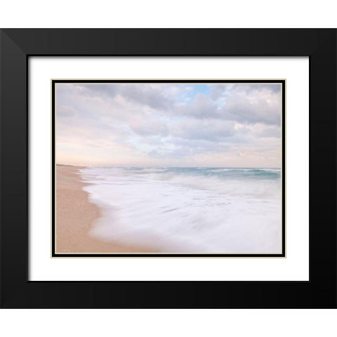 Beach Black Modern Wood Framed Art Print with Double Matting by Frank, Assaf