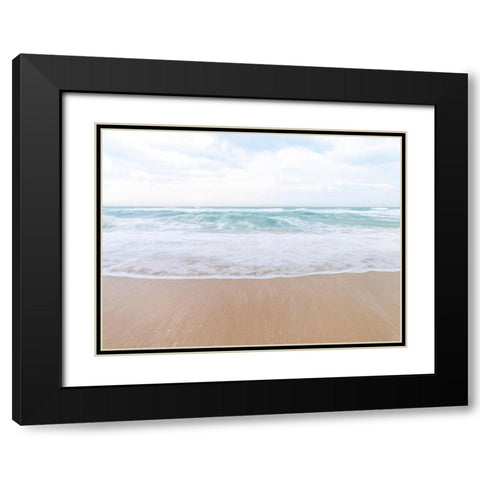 Calm beach Black Modern Wood Framed Art Print with Double Matting by Frank, Assaf