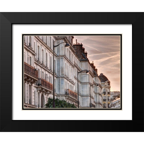 Old buildings in Paris, France Black Modern Wood Framed Art Print with Double Matting by Frank, Assaf