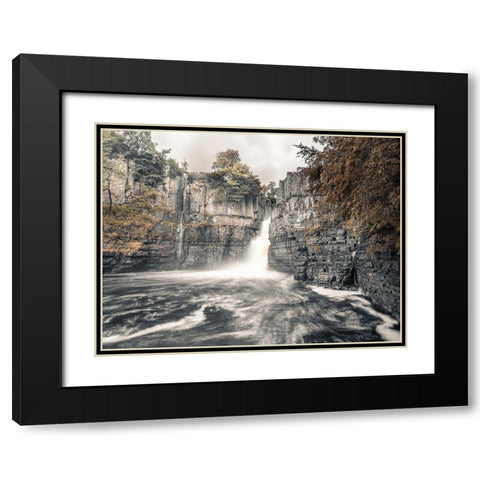 High Force waterfall-North Pennines-Yorkshire-UK Black Modern Wood Framed Art Print with Double Matting by Frank, Assaf