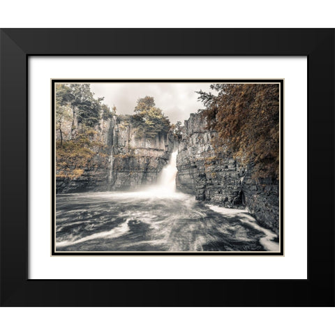 High Force waterfall-North Pennines-Yorkshire-UK Black Modern Wood Framed Art Print with Double Matting by Frank, Assaf