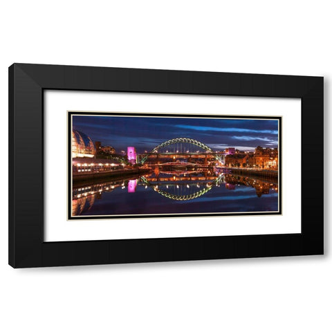 The Tyne bridge - Neacastle Upon Tyne Black Modern Wood Framed Art Print with Double Matting by Frank, Assaf