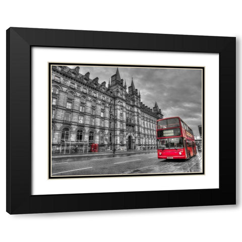 North Western Wall Building, Lime street, Liverpool, FTBR-1865 Black Modern Wood Framed Art Print with Double Matting by Frank, Assaf