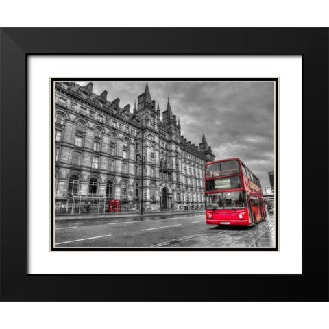 North Western Wall Building, Lime street, Liverpool, FTBR-1865 Black Modern Wood Framed Art Print with Double Matting by Frank, Assaf