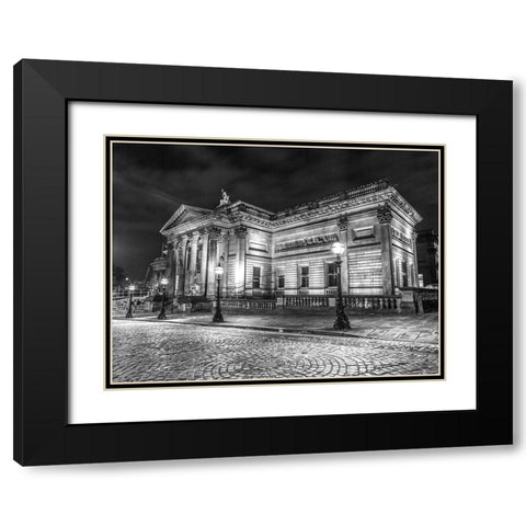 Walker art gallery at night, Liverpool Black Modern Wood Framed Art Print with Double Matting by Frank, Assaf